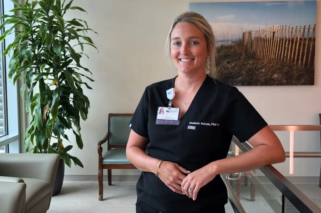Wilmington-based Novant Health family nurse practitioner Chelsea Adcox