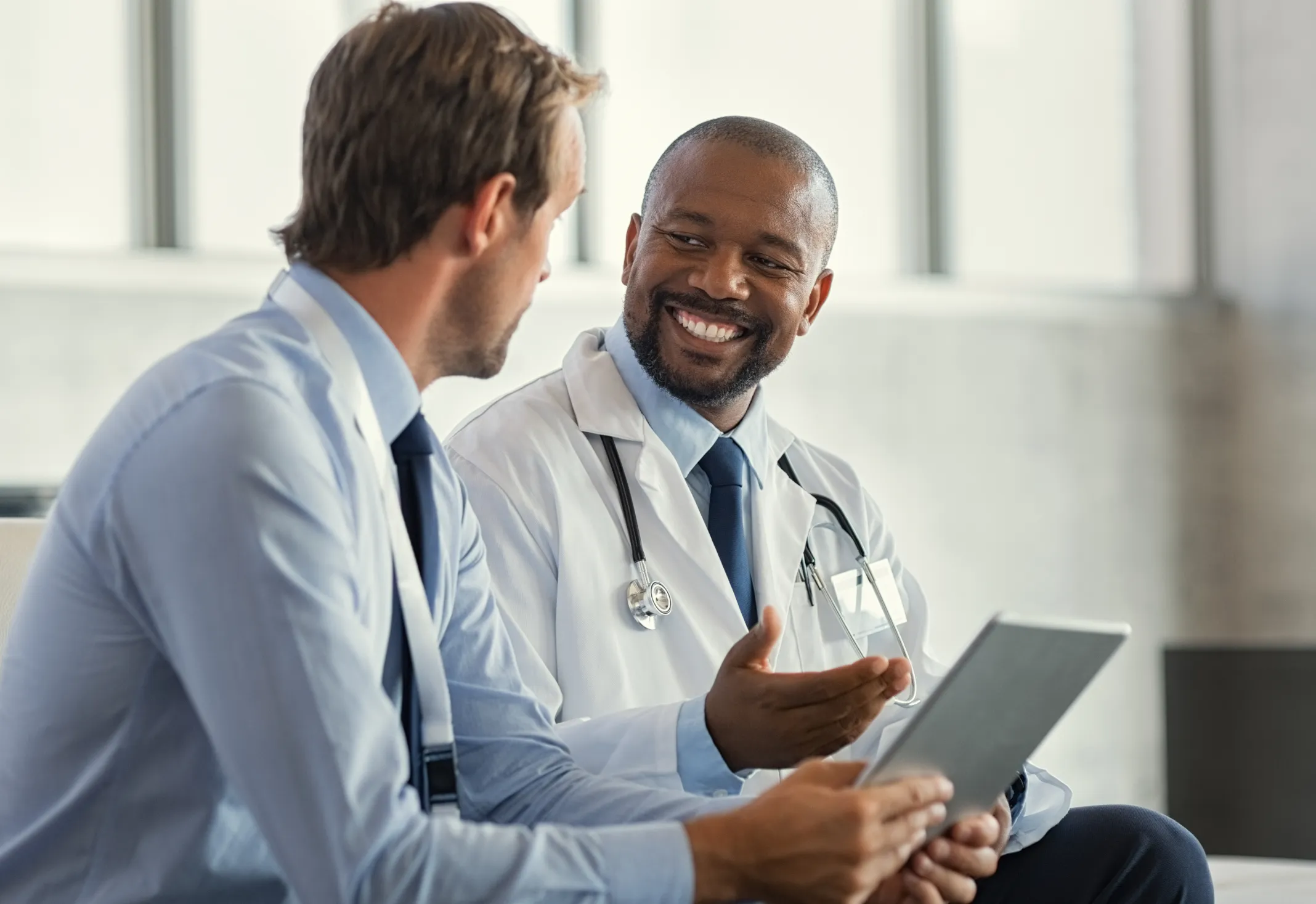 Two doctors having a conversation