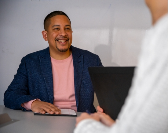 Paychex employee in a meeting